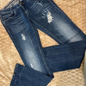 Distressed Blue Women's Jeans